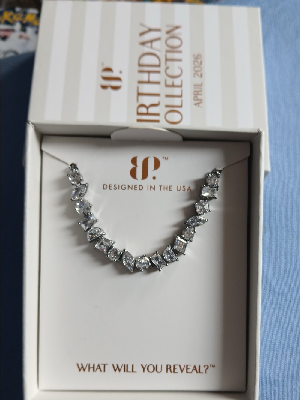 Birthday Collection April 2026 Silver-Tone Bracelet with Clear Stones